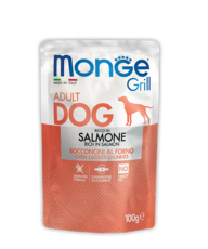 Консервы для взрослых собак Monge Dog Grill Pouch с лососем 100 г
