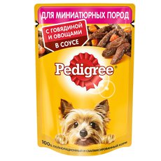 Корм для собак Pedigree миниатюрных пород паштет курица консервированный 80г