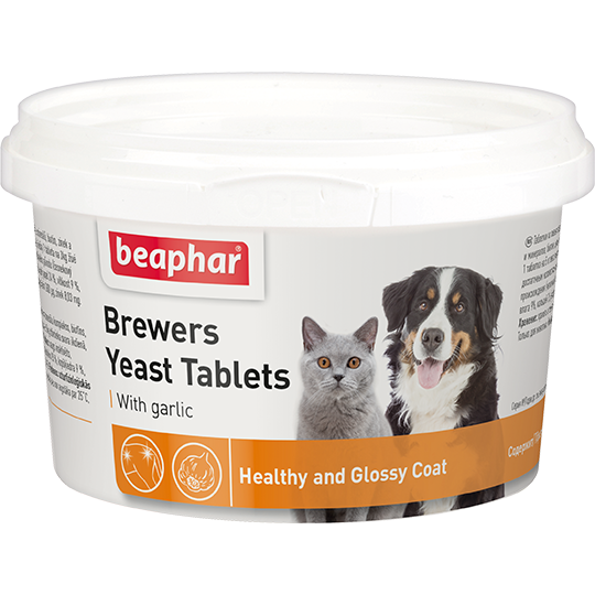 Pivnye drozhzhi brewers yeast tablets s chesnokom dlya koshek i sobak