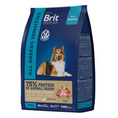 Корм для собак Brit Premium Dog Sensitive всех пород с чувствительным пищеварением с ягненком и индейкой