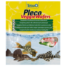 Полноценный корм для всех  растительноядных донных рыб TetraPleco Veggie Wafers (пластинки) 15г
