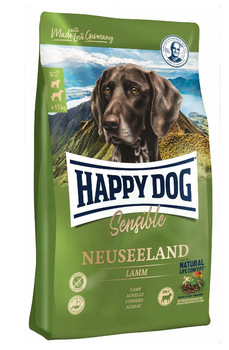 Сухой корм для взрослых собак, склонных к пищевым аллергиям Happy Dog Supreme Sensible Neuseeland, ягненок с рисом 2,8 кг, 12,5 кг
