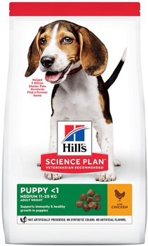 Сухой корм для щенков средних пород Hills Science Plan Puppy with Chicken с курицей 800 гр, 12 кг