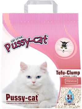 Наполнитель комкующийся Пуси Кэт Premium Tofu-Clump 5л*3кг 