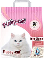 Наполнитель комкующийся Пуси Кэт Premium Tofu-Clump 5л*3кг 