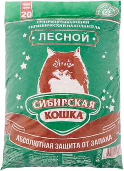 Наполнитель Сибирская кошка Лесной  древесный 3 л, 5 л, 10 л, 20 л