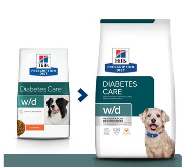 Сухой диетический сухой корм для собак при лечении сахарного диабета, запоров, колитов Hills w/d 1,5 кг, 12 кг