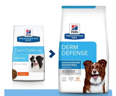 Сухой диетический корм для собак Hills Derm Defense для защиты кожи 2 кг, 12 кг