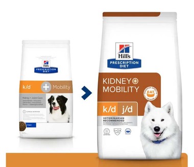 Сухой диетический корм для собак Hill's Prescription Diet k/d Mobility  Joint Care для поддержания здоровья почек и суставов  12 кг 12 кг