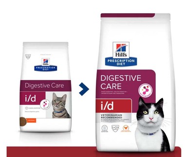Сухой диетический корм для кошек при лечении ЖКТ Hill's Prescription Diet i/d Digestive Care 400 гр, 1,5 кг, 3 кг