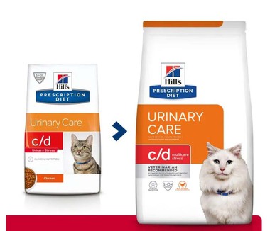 Сухой диетический корм для кошек при стрессе Hill's Prescription Diet c/d Stress Urinary Care 400 гр, 1,5 кг, 8 кг