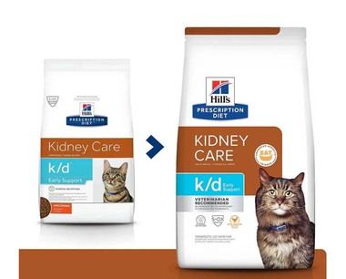 Сухой диетический корм для кошек лечение заболеваний почек Hill's Prescription Diet k/d Kidney Care с тунцом 400 гр, 1,5 кг