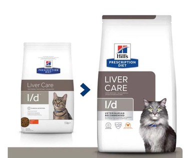 Сухой диетический корм для кошек при лечении заболеваний печени Hill's Prescription Diet l/d Liver Care 1,5 кг