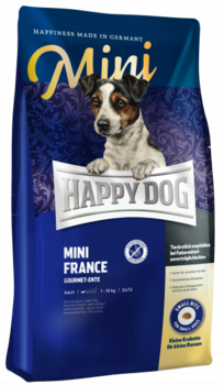  Сухой корм для собак мелких пород Happy Dog Mini France с уткой и картофелем 300 гр, 1 кг, 4 кг