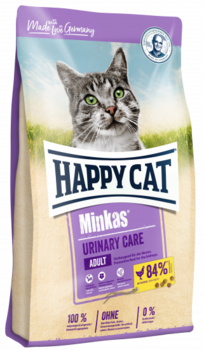 Сухой корм для взрослых кошек Happy Cat Minkas Urinary Care с птицей  500 гр, 1,5 кг, 10 кг, 20 кг