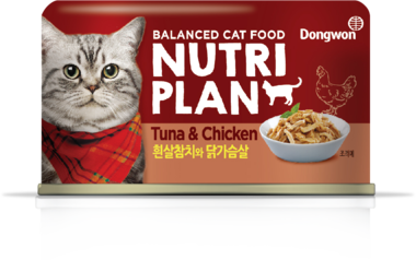 Влажный корм для кошек NUTRI PLAN в собственном соку тунец с куриной грудкой (банка)160г 