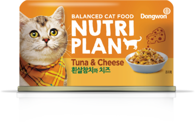 Влажный корм для кошек NUTRI PLAN в собственном соку тунец с сыром (банка)160г 