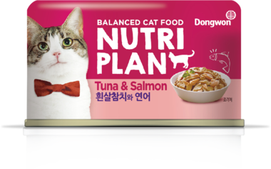 Влажный корм для кошек NUTRI PLAN в собственном соку тунец с лососем (банка) 160г 