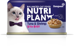 Влажный корм для кошек NUTRI PLAN в собственном соку тунец с креветками (банка) 160г 