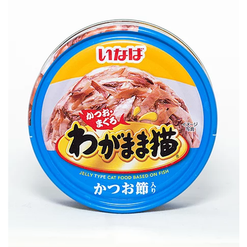 Влажный корм для кошек INABA Японский тунец с вялеными кусочками тихоокеанского тунца (банка) 115г