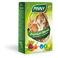 Полнорационный корм PINNY Premium Menu для карликовых кроликов с морковью, горохом, свеклой