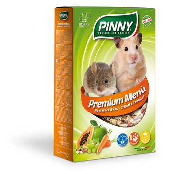 Полнорационый корм PINNY Premium Menu для хомяков и мышей с фруктами 300 гр, 700 гр