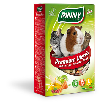 Полнорационый корм PINNY Premium Menu для морских свинок, шиншил, дегу с морковью, изюмом и свеклой 800гр