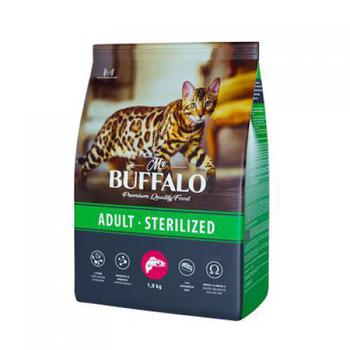 Сухой корм для стерилизованных кошек Mr.Buffalo Sterilized c лососем 400 гр, 1,8 кг, 10 кг