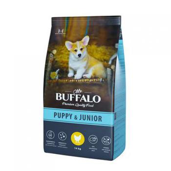 Сухой корм для щенков и юниоров Mr.Buffalo Puppy & Junior UNIOR c курицей 800 гр, 2 кг, 14 кг