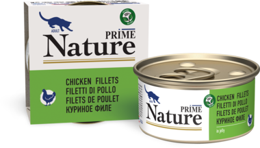 Влажный корм для кошек Prime Nature в в желе Куриное филе 85гр