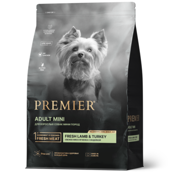 Сухой корм для мелких пород Premier Lamb&Turkey ADULT Mini с Ягненком и индейкой 1 кг, 3 кг