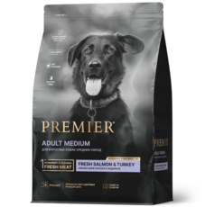 Сухой корм для средних пород Premier Dog Salmon&Turkey ADULT Medium с Лососем и Индейкой