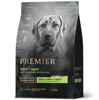 Сухой корм для крупных пород Premier Dog Lamb&Turkey ADULT Maxi с Ягненком и Индейкой  3 кг, 10 кг