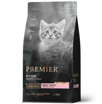 Сухой корм для котят Premier Cat Turkey с Индейкой 400 гр, 2 кг