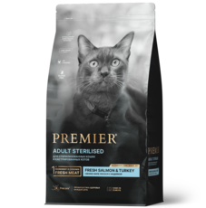 Сухой корм для стерилизованных кошек Premier Cat Salmon&Turkey STERILISED с Лососем и Индейкой